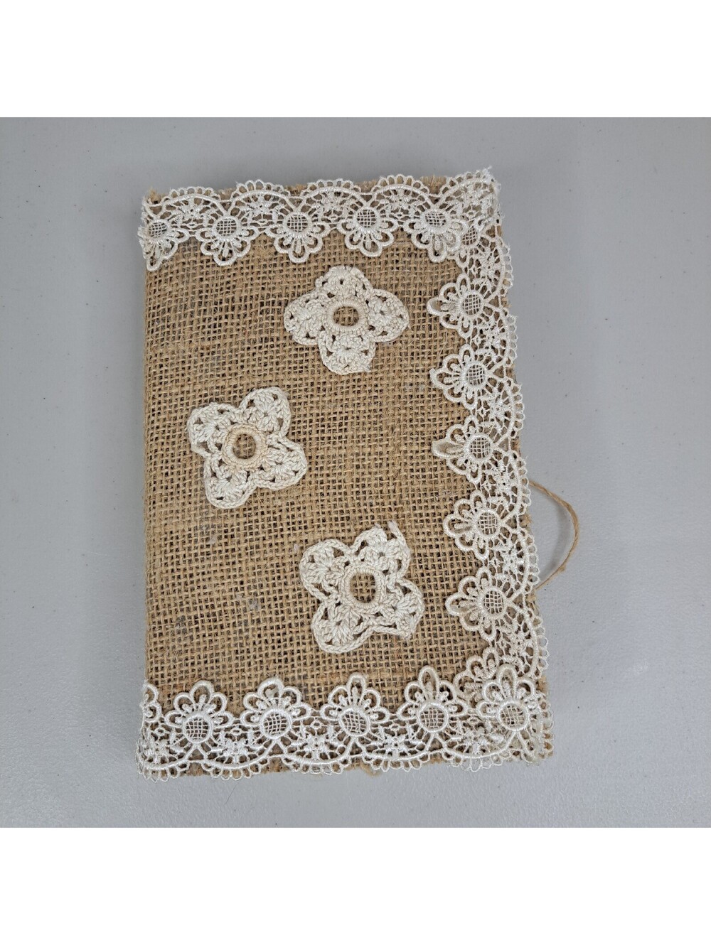 VTG Rustic Western Burlap Lace Bible New International Version Old New Testament